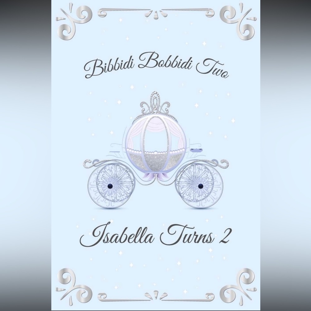 Isabella “Bibbidi Bobbidi Two” (Vinyl Backdrop 4x6 Feet Vertical)